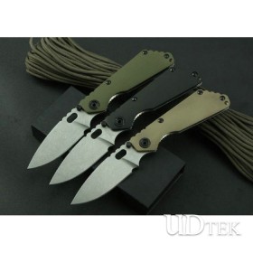 OEM STRIDER FOLDING KNIFE WITH CNC MACHINED TITANIUM HANDLE HUNTING KNIFE TOOL KNIFE UDTEK01889